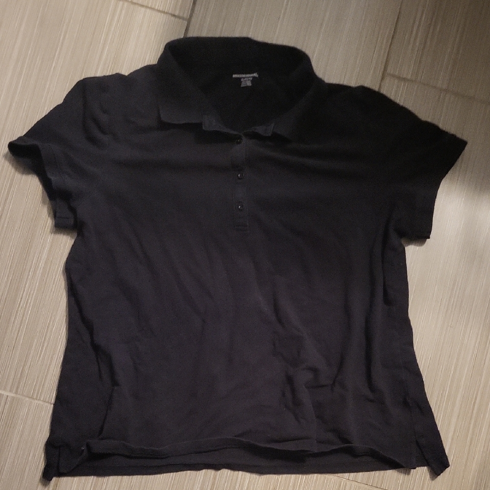 Amazon Essentials Black Short Sleeve Polo